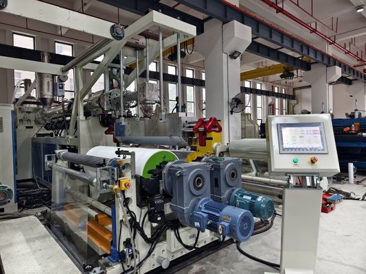 Máquina automática de recubrimiento y laminación por extrusión de tejido no tejido